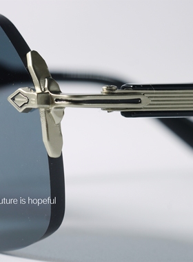 小众无框设计UV400飞行员眼镜