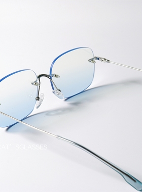 清新无框UV400防紫外线太阳眼镜