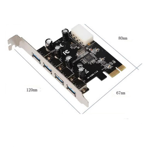 台式机USB3.0 PCI-E转USB3.0转接卡 扩展卡4口 3.0USB卡扩展口 - 图2