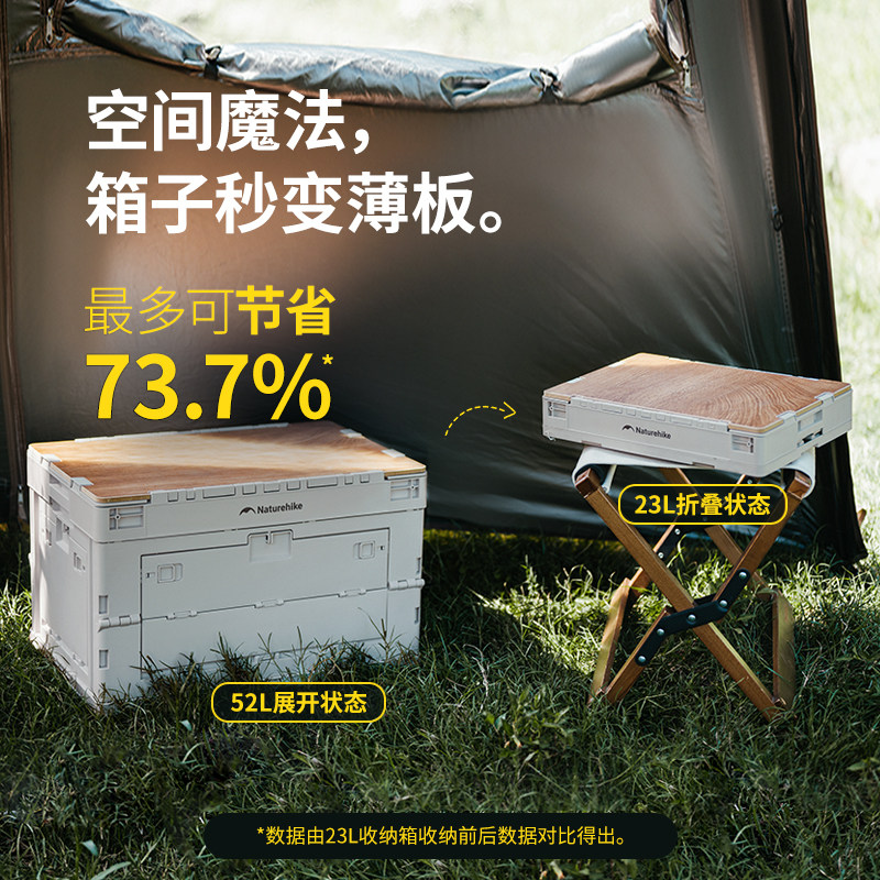 挪客户外折叠收纳箱大容量便携露营桌子储物箱野营装备车载杂物箱,淘宝优惠券,粉丝福利购,淘宝优惠卷