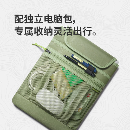 挪客双肩包大容量短途通勤包户外骑行背包男女同款轻量电脑背包 - 图0