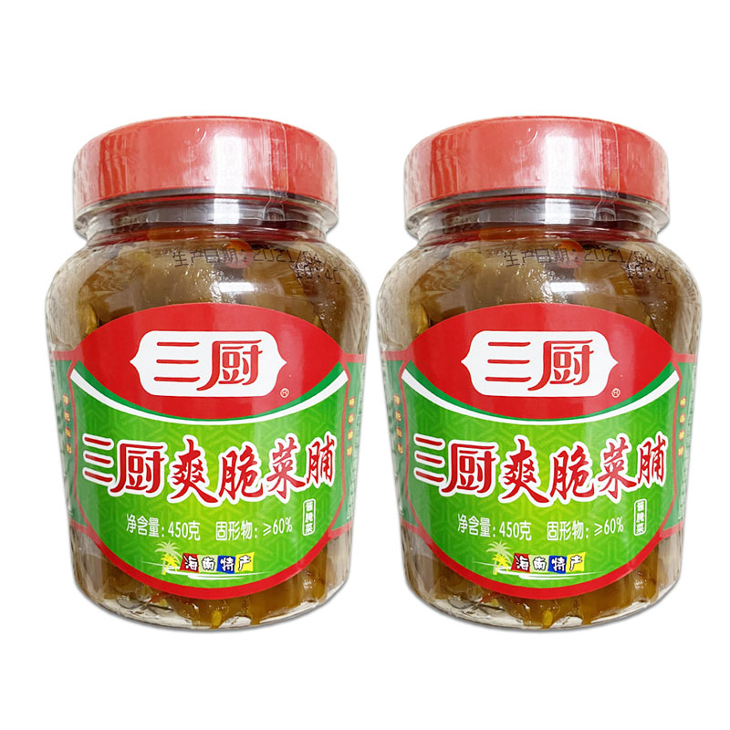 三厨食品爽脆菜脯450g克泡菜萝卜干酱菜酱汁脆萝卜下饭菜凉拌-图3