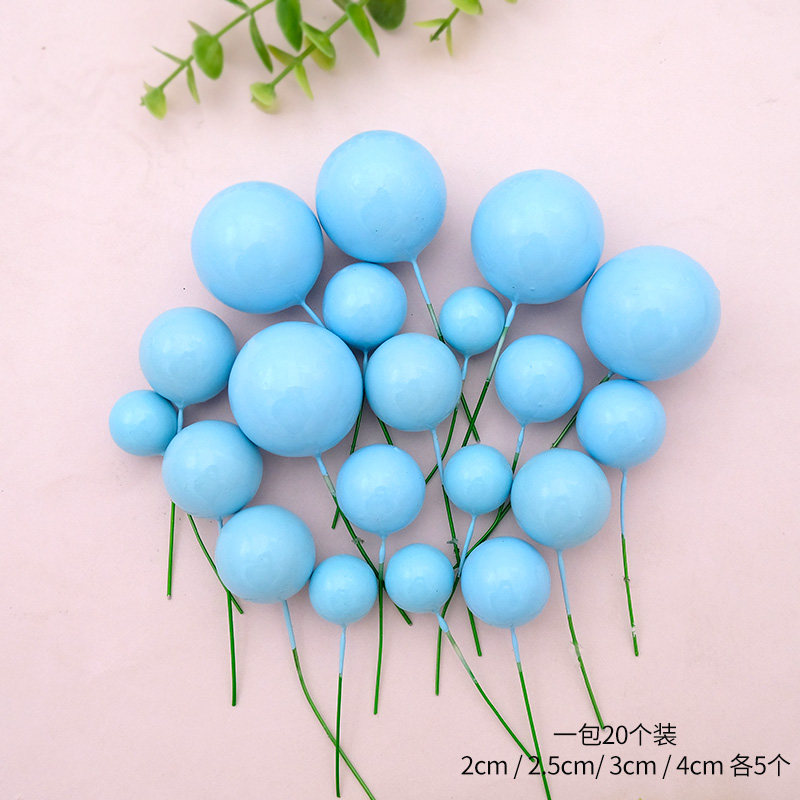 网红生日装扮金属球百搭蛋糕装饰插牌铁艺红金白黑大中小烘焙插件,淘宝优惠券,粉丝福利购,淘宝优惠卷