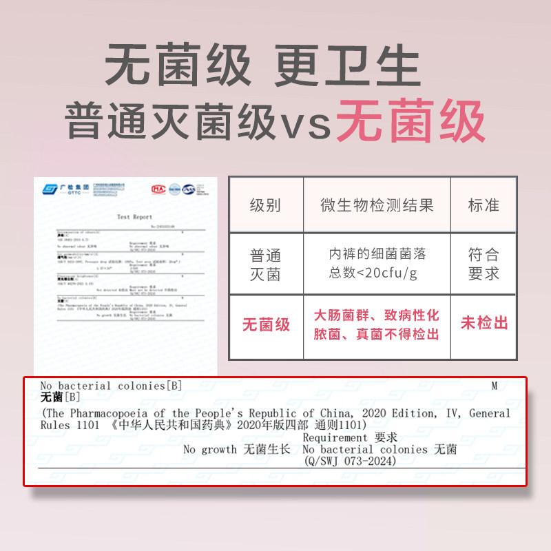 女款L码】稳健医疗一次性纯棉无菌内裤免洗内裤独立包装5包/袋,淘宝优惠券,粉丝福利购,淘宝优惠卷