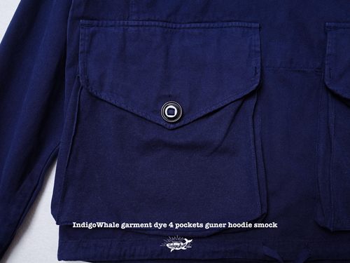 IndigoWhale 四袋套头美式复古帆布帽衫立体大口袋Guner Smock - 图2