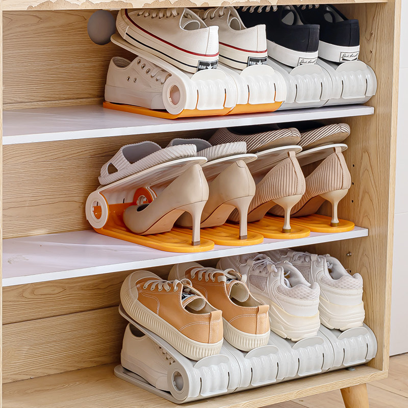 省空间鞋子收纳神器鞋盒鞋柜分层隔板放鞋箱折叠双层鞋架鞋托隔层,淘宝优惠券,粉丝福利购,淘宝优惠卷