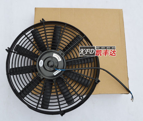 汽车散热器风扇14寸80W超薄空调扇12v24伏水箱冷凝加装改装电子扇 - 图3