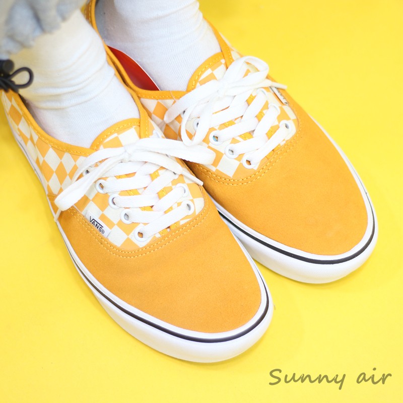 Sunny现货 VANS黄色棋盘格AUTHENTIC ComfyCush超轻款VN0A3WM7VNC - 图1