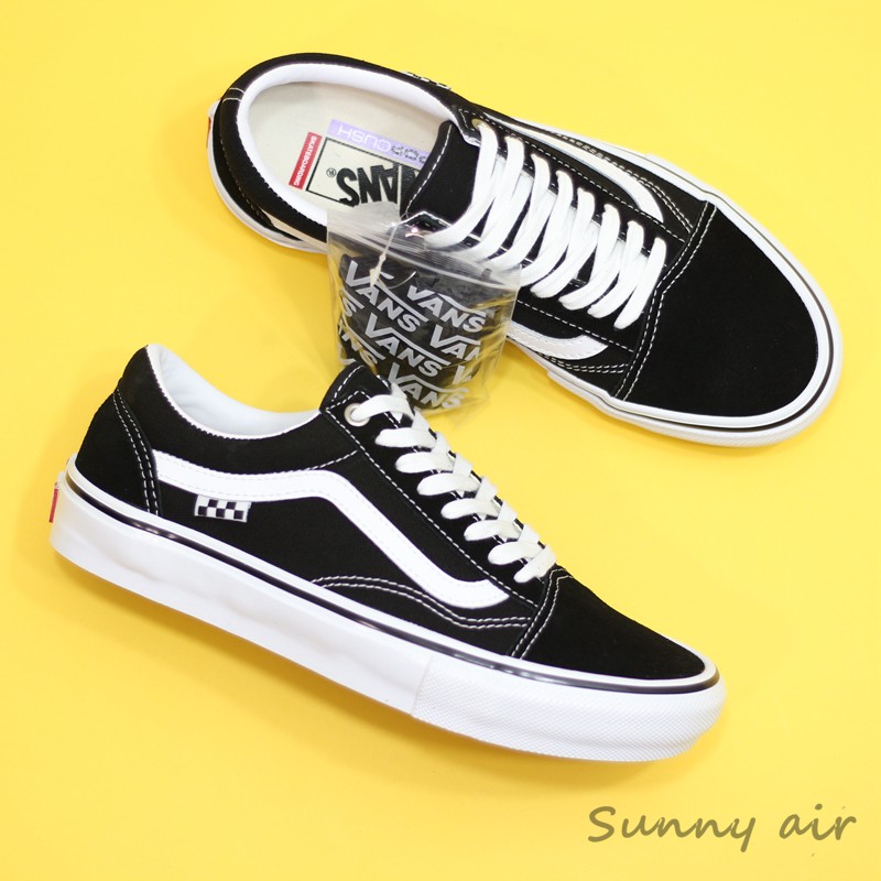 Sunny现货 VANS黑白Old Skool Pro低帮滑板鞋VN0A5FCBY28 0ZD4Y28 - 图0