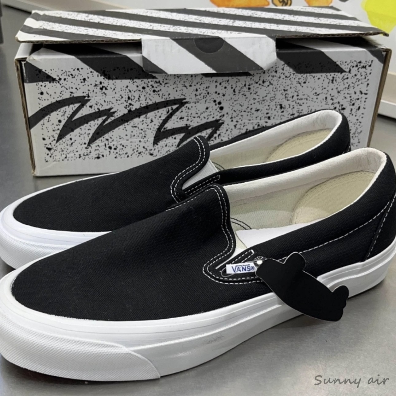 Sunny现货 VANS黑白Vault OG Slip On LX一脚蹬板鞋VN0A45JK1WX-图1