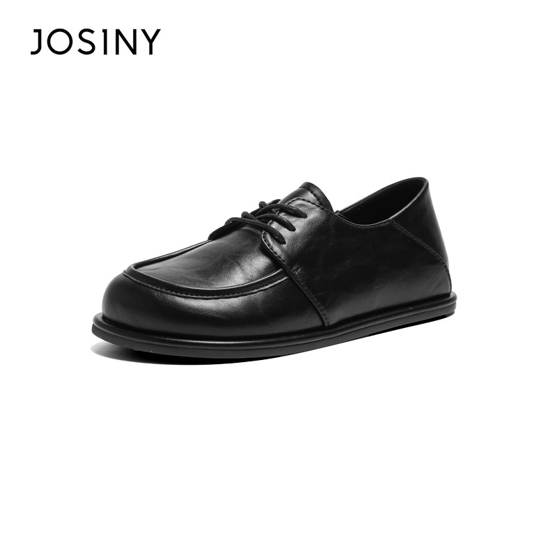 卓诗尼小皮鞋女2025秋季新款复古平底深口单鞋软底圆头百搭乐福鞋,淘宝优惠券,粉丝福利购,淘宝优惠卷