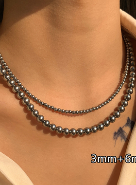 大溪地黑色珍珠项链女