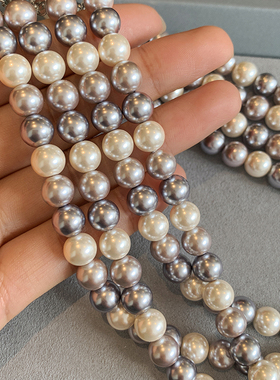 混彩施家珍珠项链配饰女