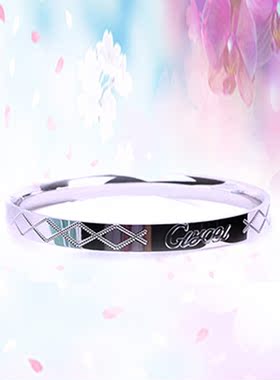 大气纯银手镯送恋人闺蜜送女朋友