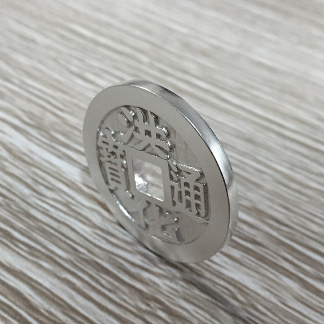 Silver coin pendant custom engraved auspicious gift