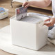 Pure white thickened plastic storage box with lid