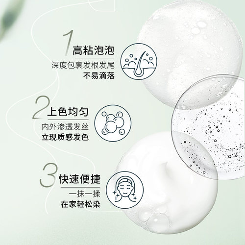 施华蔻染发膏自己在家染怡然泡泡盖白染发剂染发泡沫黑茶色2盒 - 图1
