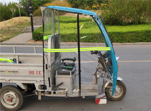 电动三轮车车棚左右后雨帘改装车蓬左右门帘摩托三轮车雨棚车篷 - 图0