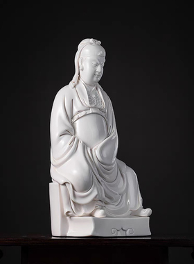 德化窑白瓷武圣关公招财关羽文财神关二爷财神爷工艺品家居摆件