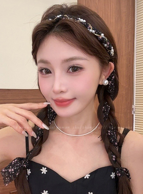 碎花编发发带女绑发丝巾