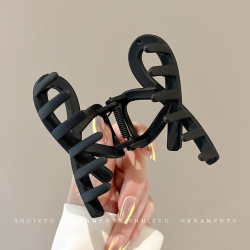 发量少抓夹女半扎发发夹2025新款高级感中号鲨鱼夹后脑勺夹子头饰 - 图3