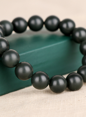 手串圆珠男女塔青一细料单圈手饰