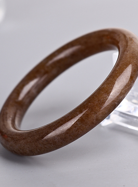 手镯胖圆条女和田玉糖玉保真镯子