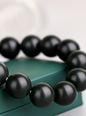 手串和田玉圆珠塔青一细料玉手链