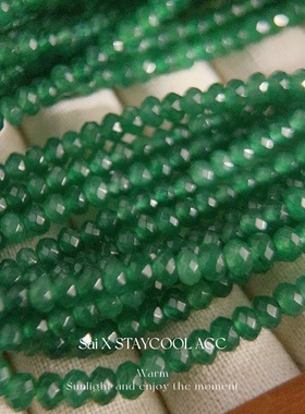 帝王绿色多层复古中古vintage锁骨链女士项链毛衣链西洋宫廷风