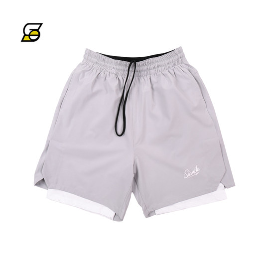 Slamble American fake two-piece basketball shorts men