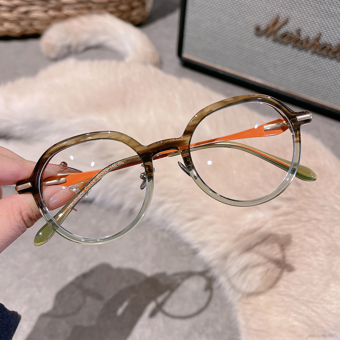 质感板材纯钛玳瑁大框显瘦眼镜近视女可配度数方圆脸素颜眼睛镜架,淘宝优惠券,粉丝福利购,淘宝优惠卷