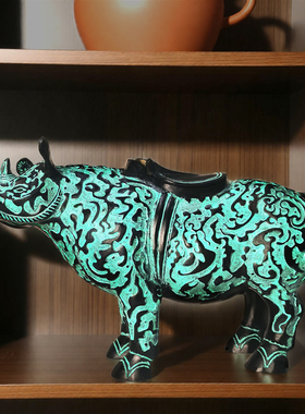 青铜器摆件古玩古董博古架新中式