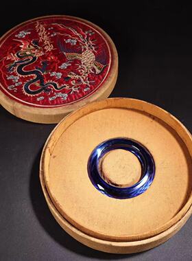 珍品收藏高冰绿蓝宝石切面手镯女款简约气质高密刚玉宝石手环藏品