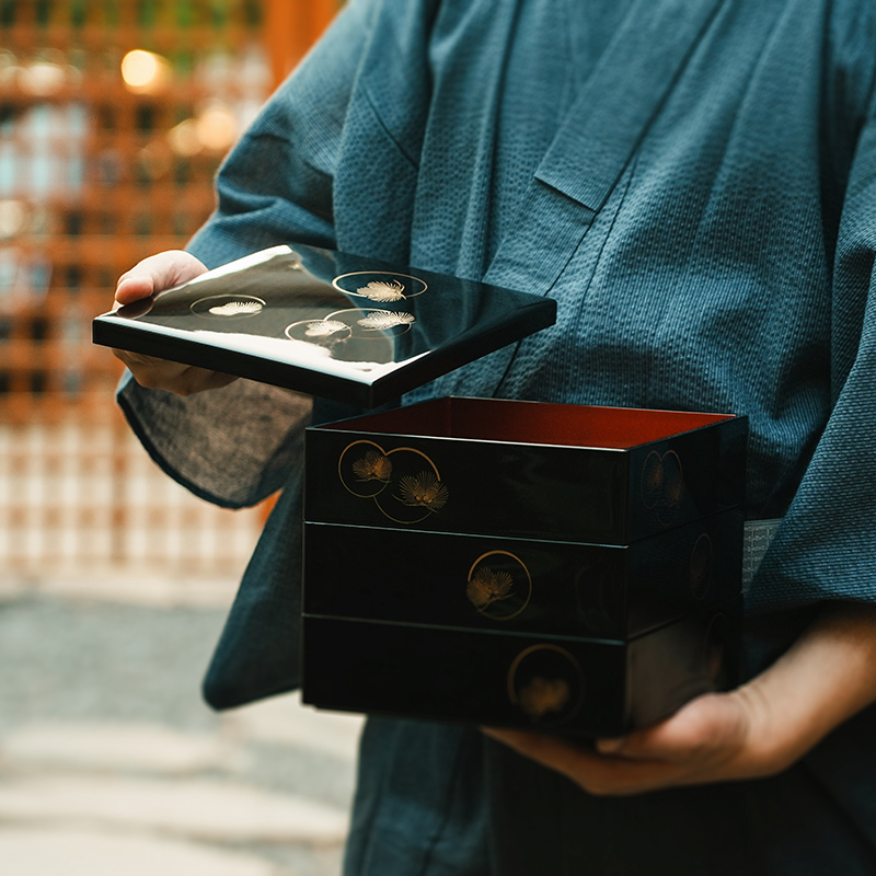 非遗漆器首饰盒高档精致轻奢高级感大容量大漆镯子手串手饰收纳盒 - 图3