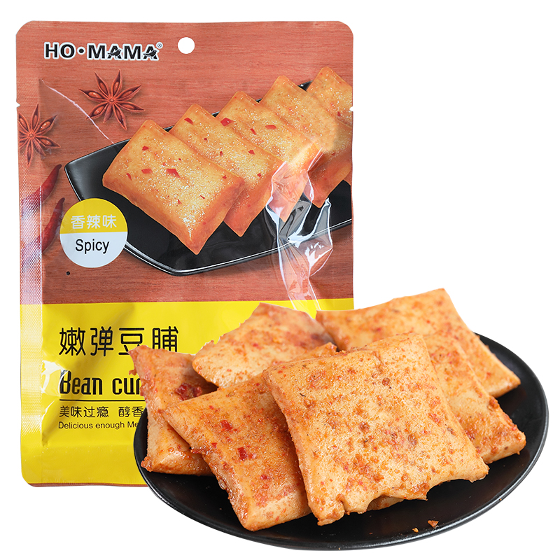 HOMABA香辣牛肉烧烤味豆脯软口感特产小吃鱼豆腐豆干零食118g - 图3