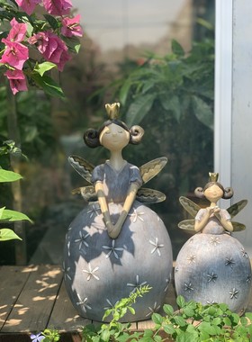 户外花园大号天使装饰做旧复古