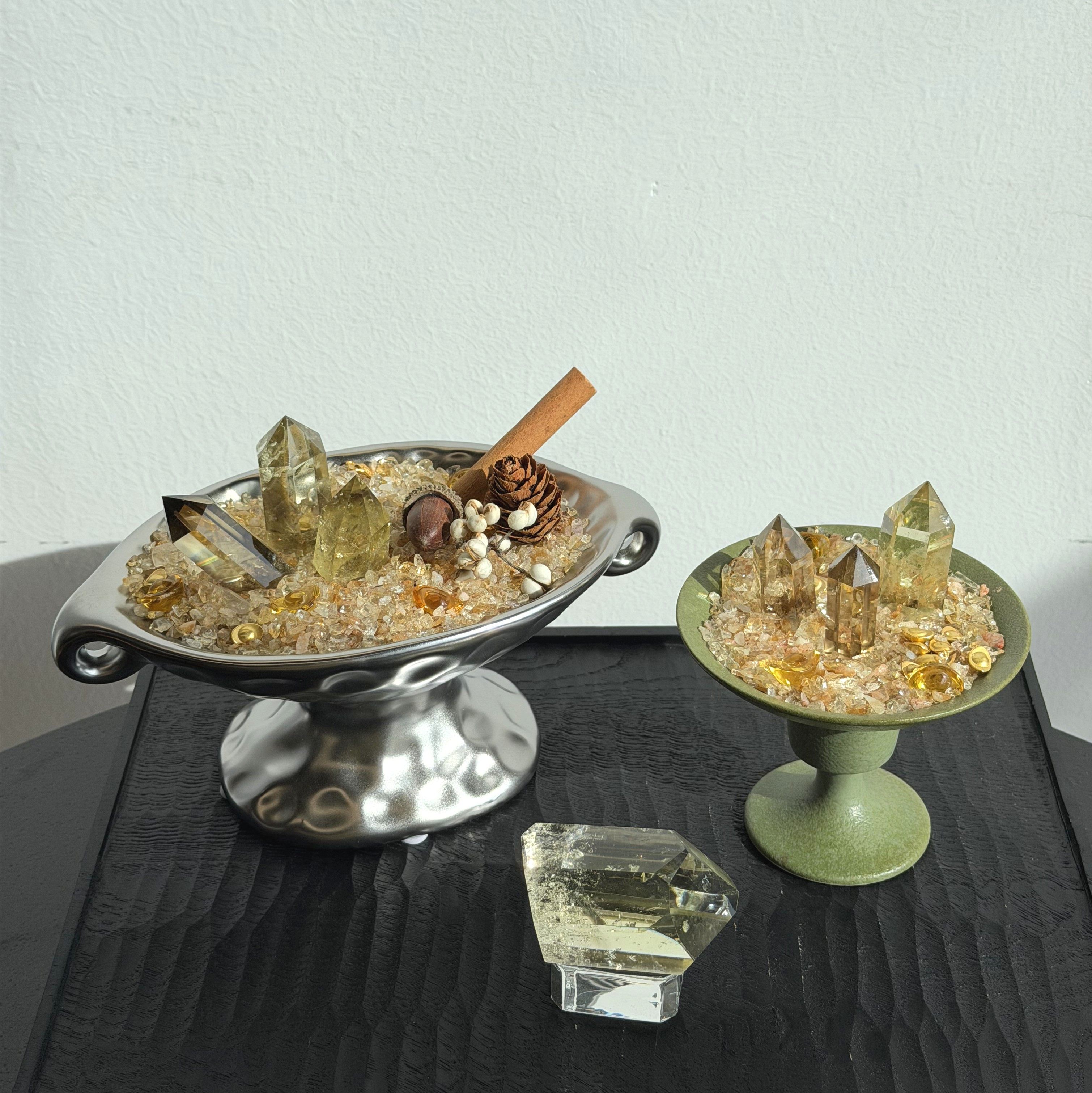 天然黄水晶桌面摆件高档礼物轻奢家居装饰能量盏招财自愈系盆栽,淘宝优惠券,粉丝福利购,淘宝优惠卷