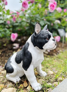 树脂招财小狗客厅花园装饰摆件