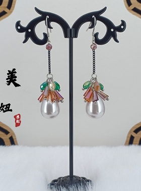 原创设计长款多层流苏手工耳环女小众高级感气质耳饰新款爆款耳坠