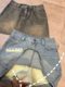 Plus size fat mm casual retro distressed denim skirt