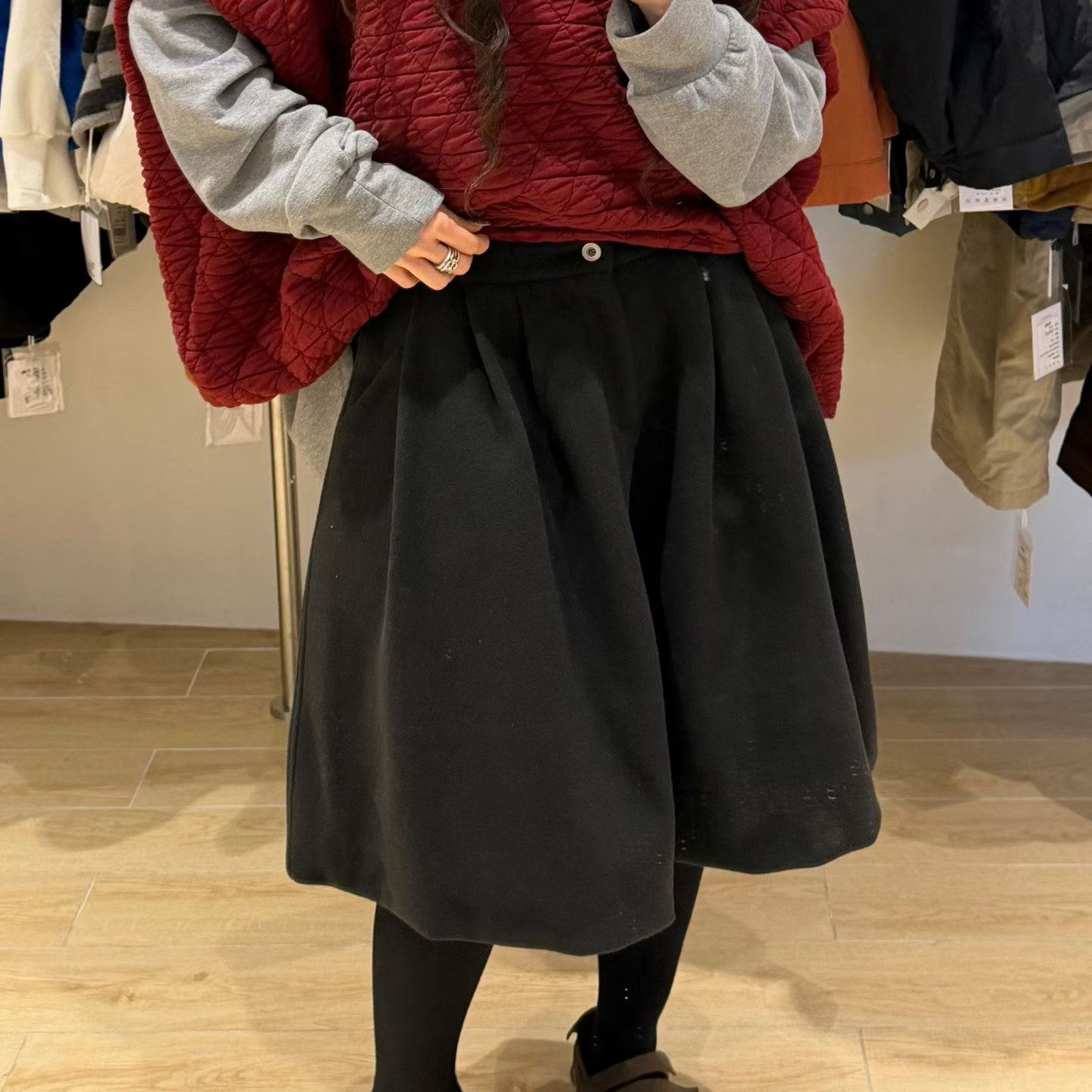 WE女装454109冬韩版宽松大码胖mm休闲风百搭高腰毛呢五分靴裤短裤,淘宝优惠券,粉丝福利购,淘宝优惠卷