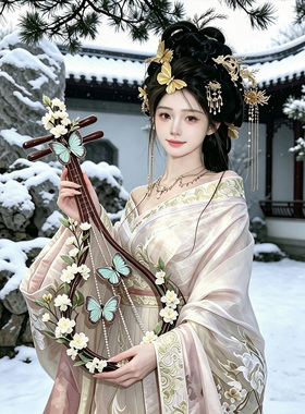 手作花枝琵琶手工唯美古风道具
