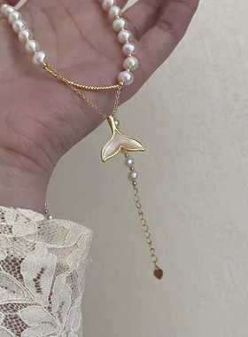 贝母天然珍珠高级感吊坠女贝母