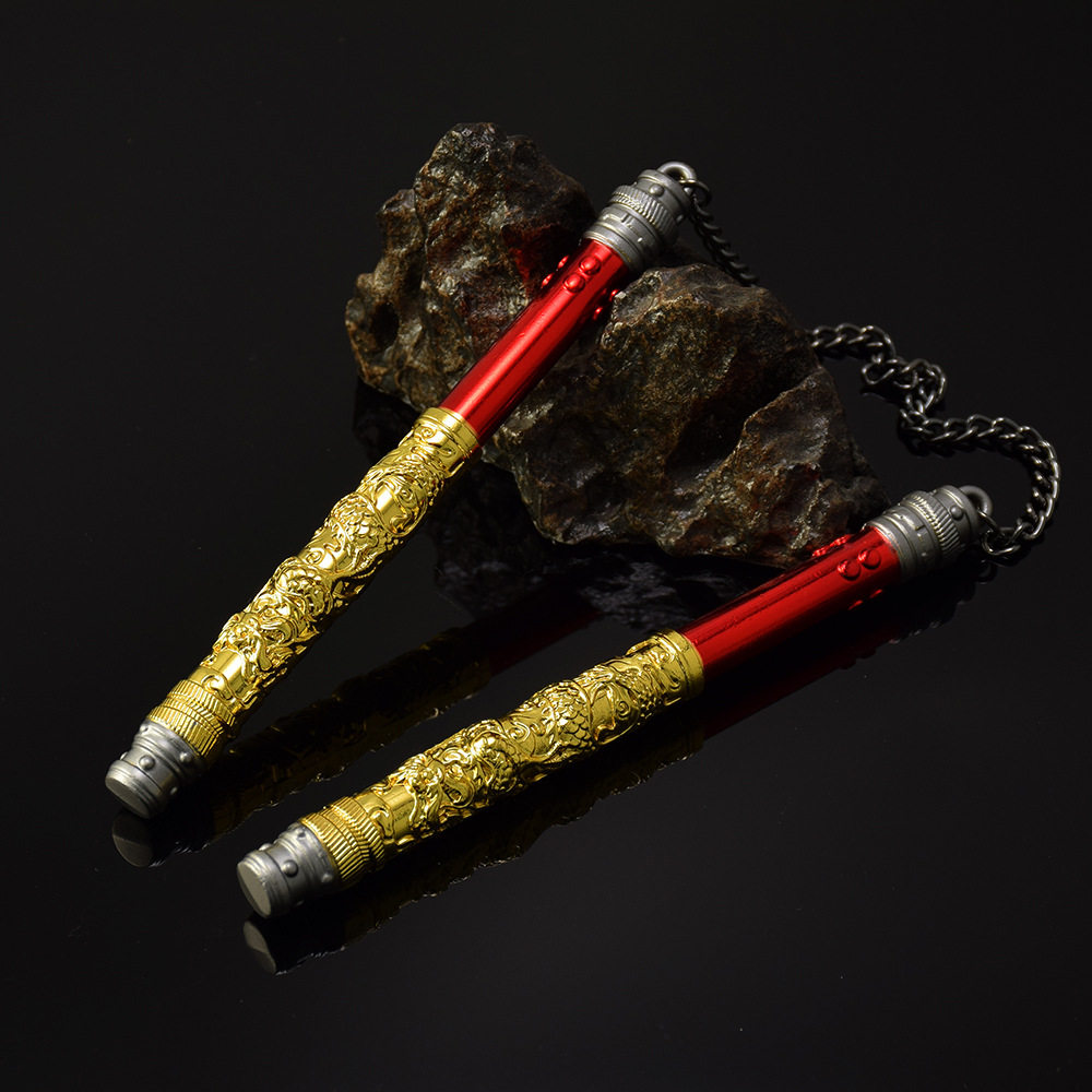 和平精英和平精英周边双节棍神龙地铁逃生近战武器金属模型合金玩具摆件