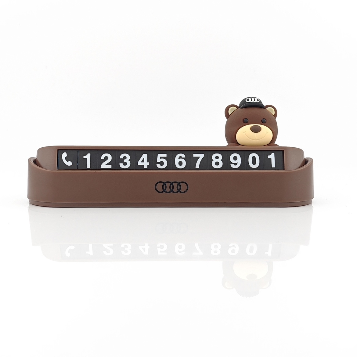 奥迪Audi卡通创意车载挪车留电话号码牌隐藏式临时停车牌 - 图3