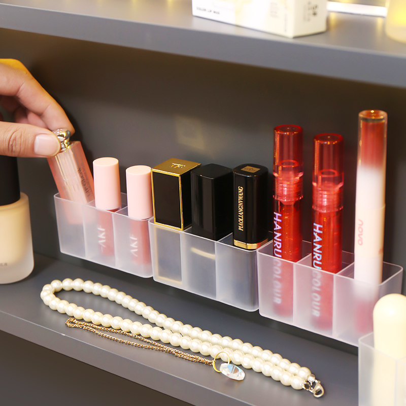 壁挂三分格盒柜门后免打孔小物收纳眉毛夹剪刀眉笔刷子口红收纳盒,淘宝优惠券,粉丝福利购,淘宝优惠卷