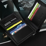 Кожаный короткий бумажник, кошелек, трендовая сумка