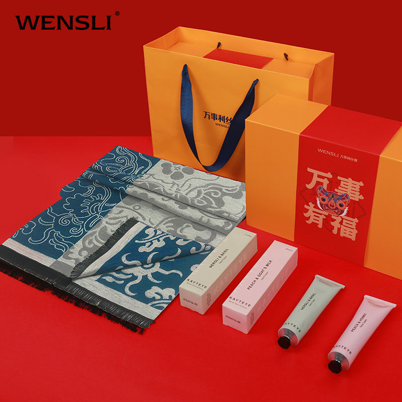 万事利2022冬季新品新年礼组合围巾 万事利围巾/丝巾/披肩