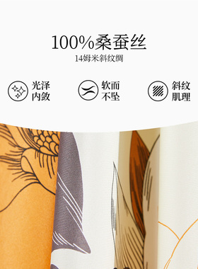 万事利玉兰赋系列真丝丝巾礼盒