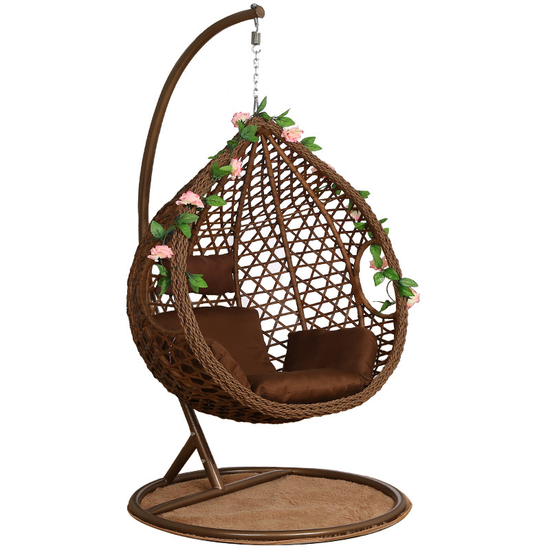 吊椅架子包邮吊篮支架婴儿摇篮架子铁架鸟巢秋千藤摇椅单双人地圈 - 图1